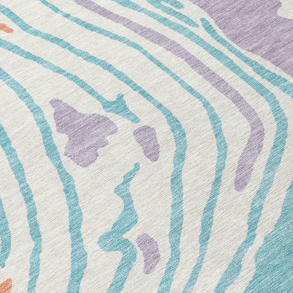 Homeroots 3' Durable Abstract Washable Area Rug For Indoor And Outdoor Spaces - Stylish And Stain Resistant 3' X 5' Polyester 601272