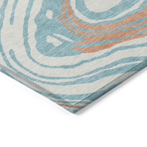 Homeroots 3' Durable Abstract Washable Area Rug For Indoor And Outdoor Spaces - Stylish And Stain Resistant 8' Round Polyester 601274