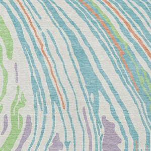 Homeroots 3' Durable Abstract Washable Area Rug For Indoor And Outdoor Spaces - Stylish And Stain Resistant 8' X 10' Polyester 601275