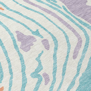 Homeroots 3' Durable Abstract Washable Area Rug For Indoor And Outdoor Spaces - Stylish And Stain Resistant 8' X 10' Polyester 601275