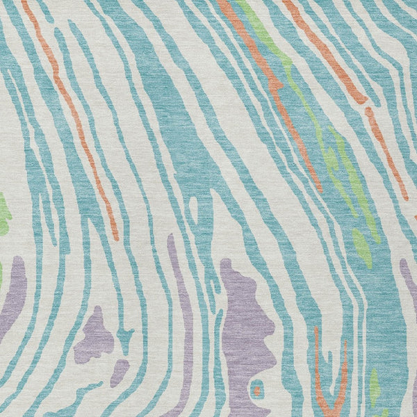 Homeroots 3' Durable Abstract Washable Area Rug For Indoor And Outdoor Spaces - Stylish And Stain Resistant 9' X 12' Polyester 601276