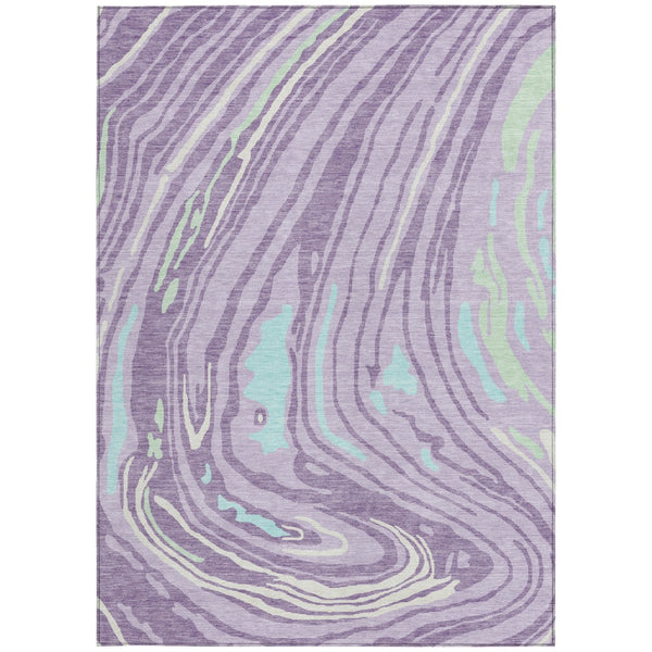 Homeroots 3' Durable Abstract Washable Area Rug For Indoor And Outdoor Spaces - Stylish And Stain Resistant 5' X 8' Polyester 601279