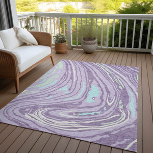 Homeroots 3' Durable Abstract Washable Area Rug For Indoor And Outdoor Spaces - Stylish And Stain Resistant 10' X 14' Polyester 601283
