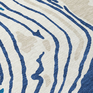 Homeroots 3' Durable Abstract Washable Area Rug For Indoor And Outdoor Spaces - Stylish And Stain Resistant 8' Round Polyester 601286