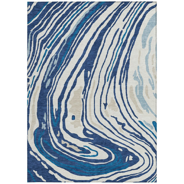 Homeroots 3' Durable Abstract Washable Area Rug For Indoor And Outdoor Spaces - Stylish And Stain Resistant 8' X 10' Polyester 601287