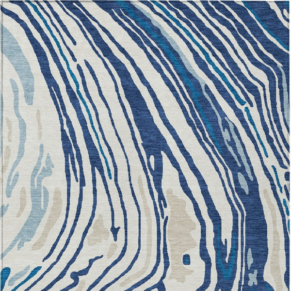 Homeroots 3' Durable Abstract Washable Area Rug For Indoor And Outdoor Spaces - Stylish And Stain Resistant 8' X 10' Polyester 601287