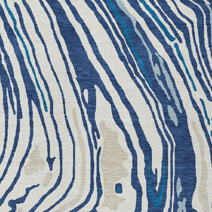 Homeroots 3' Durable Abstract Washable Area Rug For Indoor And Outdoor Spaces - Stylish And Stain Resistant 9' X 12' Polyester 601288