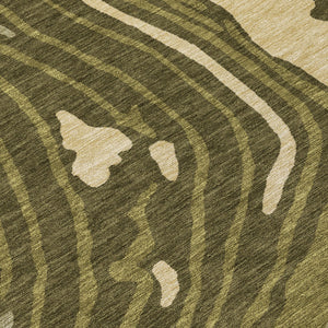 Homeroots 3' Durable Abstract Washable Area Rug For Indoor And Outdoor Spaces - Stylish And Stain Resistant 5' X 8' Polyester 601291