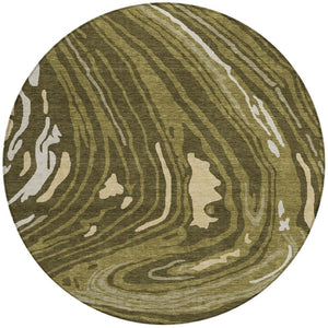 Homeroots 3' Durable Abstract Washable Area Rug For Indoor And Outdoor Spaces - Stylish And Stain Resistant 8' Round Polyester 601292