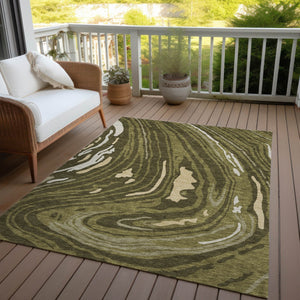 Homeroots 3' Durable Abstract Washable Area Rug For Indoor And Outdoor Spaces - Stylish And Stain Resistant 9' X 12' Polyester 601294
