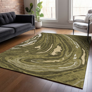 Homeroots 3' Durable Abstract Washable Area Rug For Indoor And Outdoor Spaces - Stylish And Stain Resistant 10' X 14' Polyester 601295