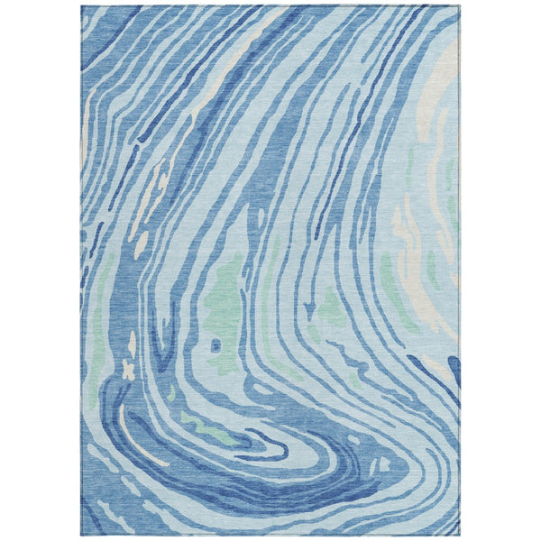 Homeroots 3' Durable Abstract Washable Area Rug For Indoor And Outdoor Spaces - Stylish And Stain Resistant 3' X 5' Polyester 601296
