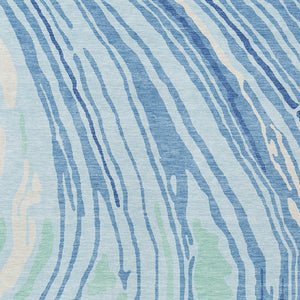 Homeroots 3' Durable Abstract Washable Area Rug For Indoor And Outdoor Spaces - Stylish And Stain Resistant 3' X 5' Polyester 601296