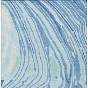 Homeroots 3' Durable Abstract Washable Area Rug For Indoor And Outdoor Spaces - Stylish And Stain Resistant 5' X 8' Polyester 601297