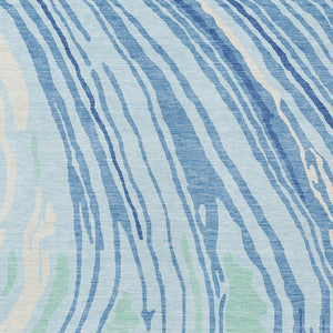 Homeroots 3' Durable Abstract Washable Area Rug For Indoor And Outdoor Spaces - Stylish And Stain Resistant 5' X 8' Polyester 601297