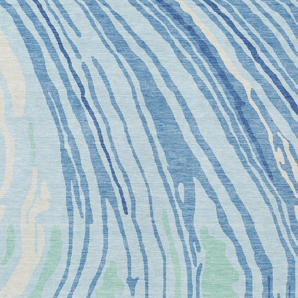 Homeroots 3' Durable Abstract Washable Area Rug For Indoor And Outdoor Spaces - Stylish And Stain Resistant 5' X 8' Polyester 601297