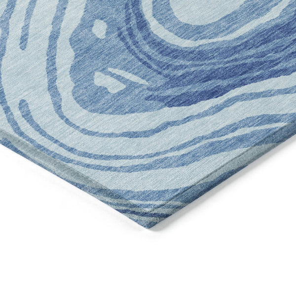 Homeroots 3' Durable Abstract Washable Area Rug For Indoor And Outdoor Spaces - Stylish And Stain Resistant 8' Round Polyester 601298