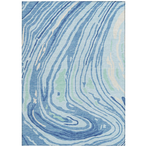 Homeroots 3' Durable Abstract Washable Area Rug For Indoor And Outdoor Spaces - Stylish And Stain Resistant 9' X 12' Polyester 601300
