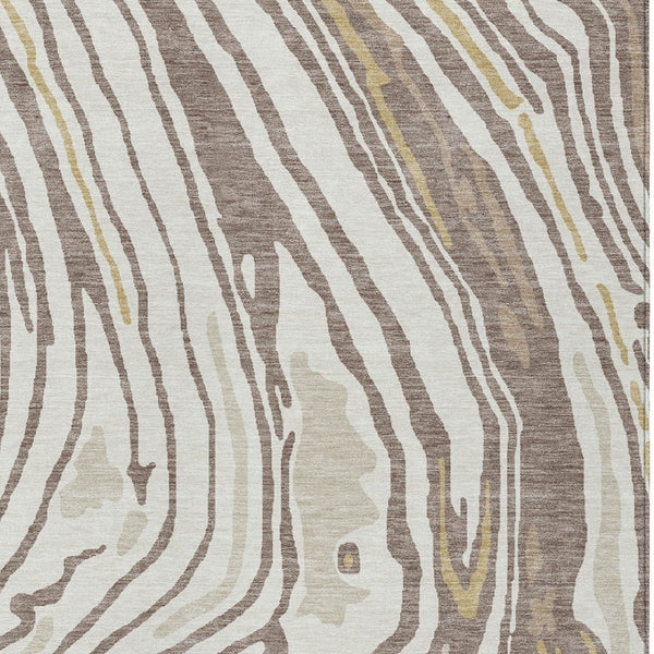 Homeroots 3' Durable Abstract Washable Area Rug For Indoor And Outdoor Spaces - Stylish And Stain Resistant 3' X 5' Polyester 601302