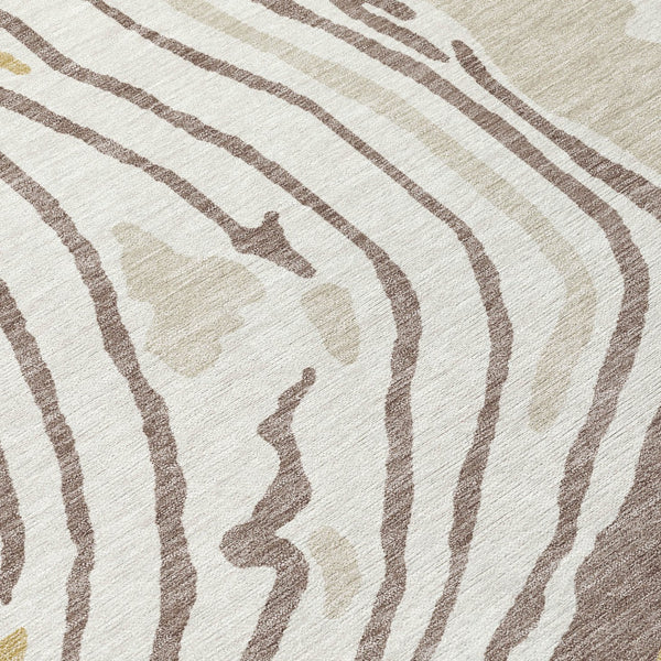 Homeroots 3' Durable Abstract Washable Area Rug For Indoor And Outdoor Spaces - Stylish And Stain Resistant 3' X 5' Polyester 601302