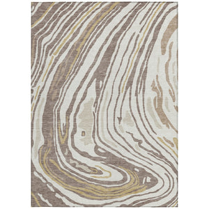 Homeroots 3' Durable Abstract Washable Area Rug For Indoor And Outdoor Spaces - Stylish And Stain Resistant 5' X 8' Polyester 601303