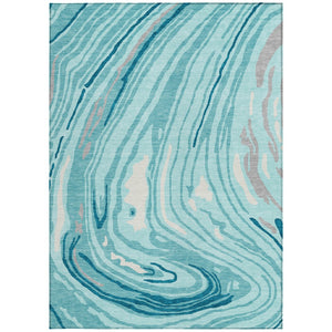 Homeroots 3' Durable Abstract Washable Area Rug For Indoor And Outdoor Spaces - Stylish And Stain Resistant 8' X 10' Polyester 601311
