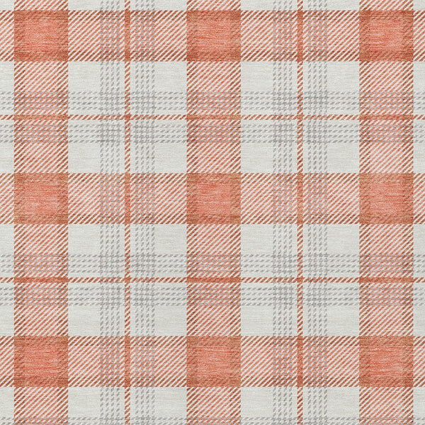 Homeroots 3' Aqua And Gray Plaid Washable Area Rug - Durable Indoor Outdoor Design For High Traffic Spaces 3' X 5' Polyester 601320