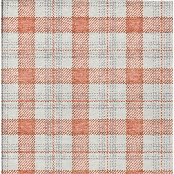 Homeroots 3' Aqua And Gray Plaid Washable Area Rug - Durable Indoor Outdoor Design For High Traffic Spaces 3' X 5' Polyester 601320
