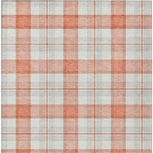 Homeroots 3' Aqua And Gray Plaid Washable Area Rug - Durable Indoor Outdoor Design For High Traffic Spaces 8' X 10' Polyester 601323