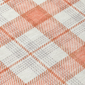 Homeroots 3' Aqua And Gray Plaid Washable Area Rug - Durable Indoor Outdoor Design For High Traffic Spaces 9' X 12' Polyester 601324