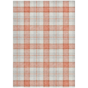 Homeroots 3' Aqua And Gray Plaid Washable Area Rug - Durable Indoor Outdoor Design For High Traffic Spaces 10' X 14' Polyester 601325