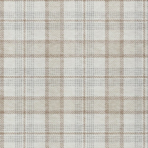 Homeroots 3' Aqua And Gray Plaid Washable Area Rug - Durable Indoor Outdoor Design For High Traffic Spaces 5' X 8' Polyester 601327