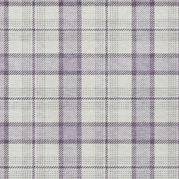 Homeroots 3' Aqua And Gray Plaid Washable Area Rug - Durable Indoor Outdoor Design For High Traffic Spaces 5' X 8' Polyester 601333