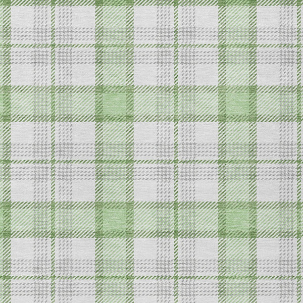 Homeroots 3' Aqua And Gray Plaid Washable Area Rug - Durable Indoor Outdoor Design For High Traffic Spaces 3' X 5' Polyester 601338