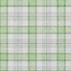 Homeroots 3' Aqua And Gray Plaid Washable Area Rug - Durable Indoor Outdoor Design For High Traffic Spaces 8' X 10' Polyester 601341