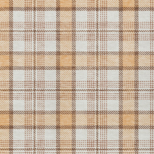 Homeroots 3' Aqua And Gray Plaid Washable Area Rug - Durable Indoor Outdoor Design For High Traffic Spaces 5' X 8' Polyester 601345