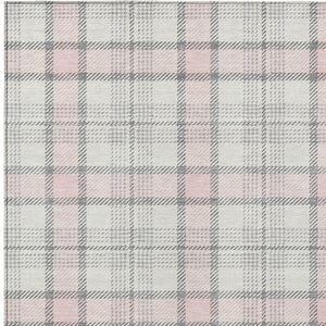Homeroots 3' Aqua And Gray Plaid Washable Area Rug - Durable Indoor Outdoor Design For High Traffic Spaces 5' X 8' Polyester 601351