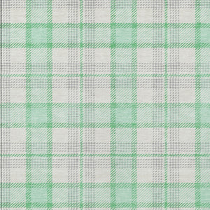 Homeroots 3' Aqua And Gray Plaid Washable Area Rug - Durable Indoor Outdoor Design For High Traffic Spaces 3' X 5' Polyester 601356