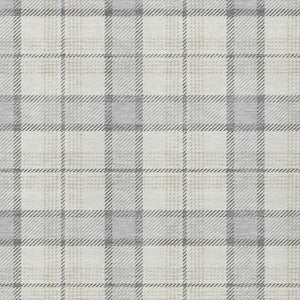 Homeroots 3' Aqua And Gray Plaid Washable Area Rug - Durable Indoor Outdoor Design For High Traffic Spaces 5' X 8' Polyester 601369