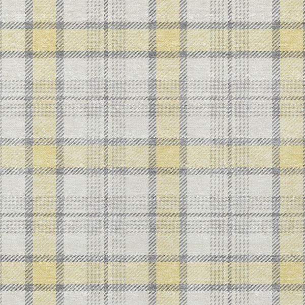 Homeroots 3' Aqua And Gray Plaid Washable Area Rug - Durable Indoor Outdoor Design For High Traffic Spaces 9' X 12' Polyester 601378