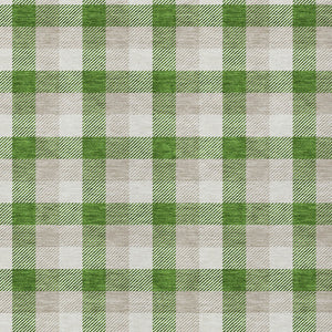 Homeroots 3' Stylish Brown Green Beige Plaid Washable Rug For Indoor And Outdoor Use - Durable And Chic 3' X 5' Polyester 601386