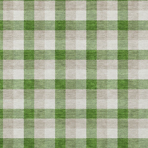 Homeroots 3' Stylish Brown Green Beige Plaid Washable Rug For Indoor And Outdoor Use - Durable And Chic 10' X 14' Polyester 601391