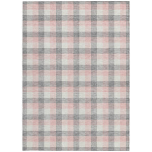 Homeroots 3' Stylish Brown Green Beige Plaid Washable Rug For Indoor And Outdoor Use - Durable And Chic 3' X 5' Polyester 601392