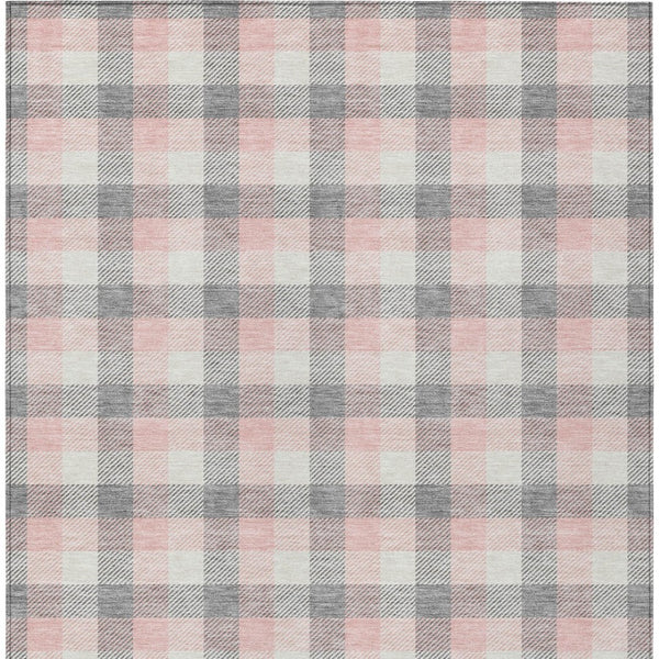 Homeroots 3' Stylish Brown Green Beige Plaid Washable Rug For Indoor And Outdoor Use - Durable And Chic 8' X 10' Polyester 601395
