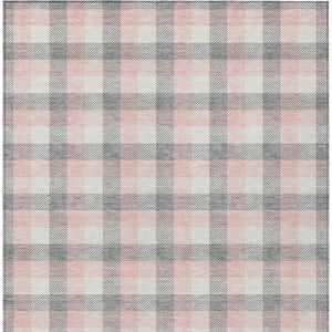 Homeroots 3' Stylish Brown Green Beige Plaid Washable Rug For Indoor And Outdoor Use - Durable And Chic 9' X 12' Polyester 601396