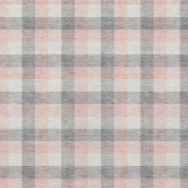 Homeroots 3' Stylish Brown Green Beige Plaid Washable Rug For Indoor And Outdoor Use - Durable And Chic 9' X 12' Polyester 601396