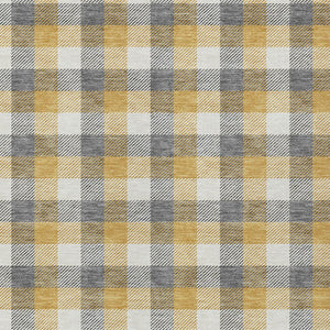 Homeroots 3' Stylish Brown Green Beige Plaid Washable Rug For Indoor And Outdoor Use - Durable And Chic 10' X 14' Polyester 601403