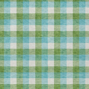 Homeroots 3' Stylish Brown Green Beige Plaid Washable Rug For Indoor And Outdoor Use - Durable And Chic 5' X 8' Polyester 601405
