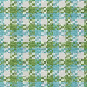 Homeroots 3' Stylish Brown Green Beige Plaid Washable Rug For Indoor And Outdoor Use - Durable And Chic 8' X 10' Polyester 601407
