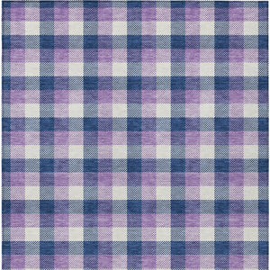 Homeroots 3' Stylish Brown Green Beige Plaid Washable Rug For Indoor And Outdoor Use - Durable And Chic 8' X 10' Polyester 601413